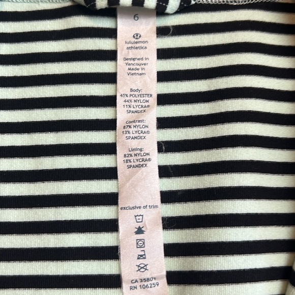 Lululemon Daily Yoga Jacket Classic Stripe Mint Moment Black 6 EUC - Picture 9 of 13